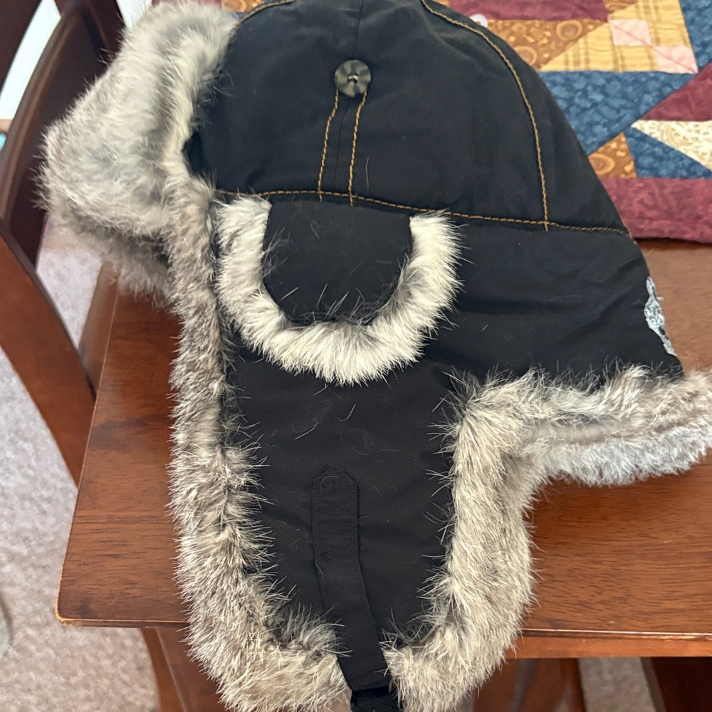 Mad Bomber Black Fur-Lined Trapper Hat